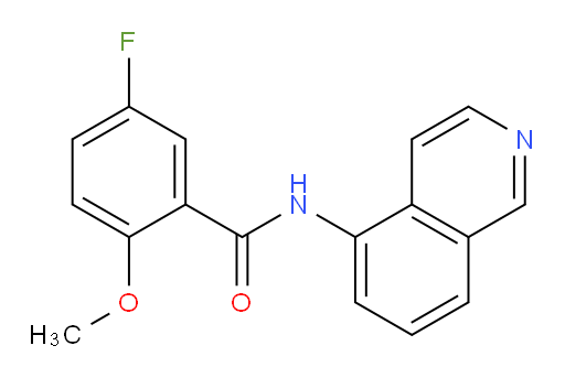 5-fluoro-N-(isoquinolin-5-yl)-2-methoxybenzamide