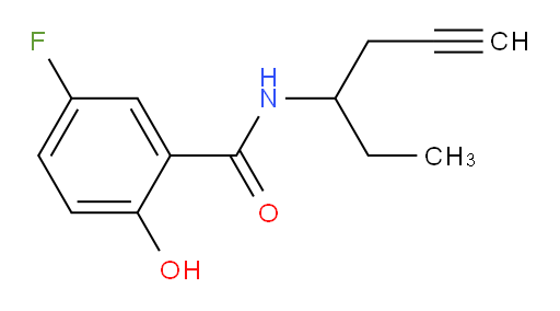 5-fluoro-N-(hex-5-yn-3-yl)-2-hydroxybenzamide