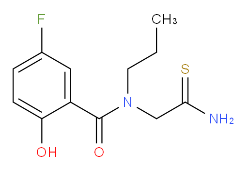 N-(2-amino-2-thioxoethyl)-5-fluoro-2-hydroxy-N-propylbenzamide