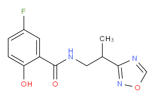 N-(2-(1,2,4-oxadiazol-3-yl)propyl)-5-fluoro-2-hydroxybenzamide