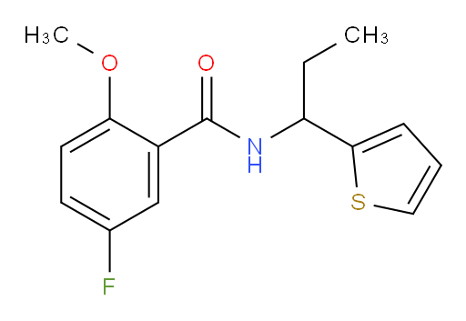 5-fluoro-2-methoxy-N-(1-(thiophen-2-yl)propyl)benzamide