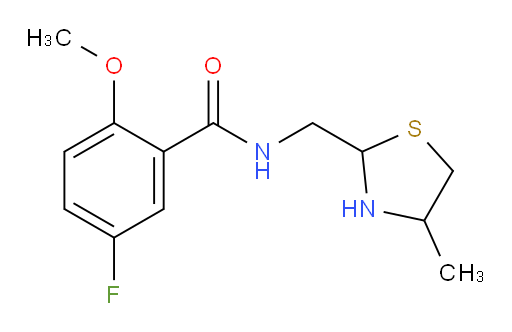 5-fluoro-2-methoxy-N-((4-methylthiazolidin-2-yl)methyl)benzamide