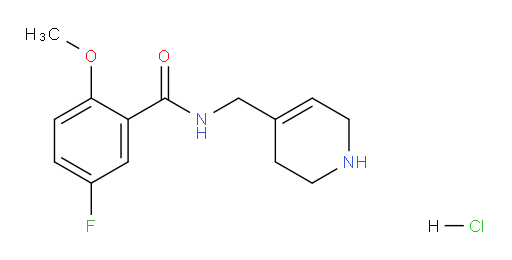 5-fluoro-2-methoxy-N-((1,2,3,6-tetrahydropyridin-4-yl)methyl)benzamide hydrochloride