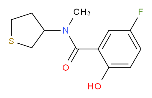 5-fluoro-2-hydroxy-N-methyl-N-(tetrahydrothiophen-3-yl)benzamide
