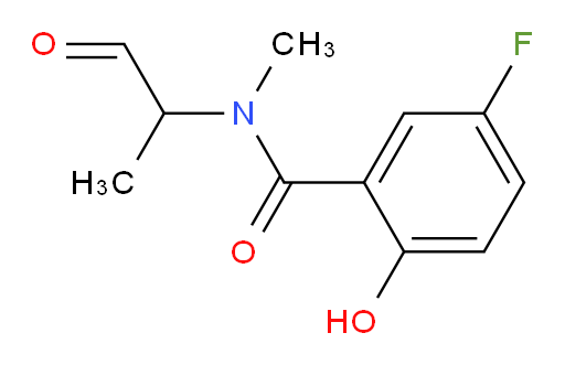 5-fluoro-2-hydroxy-N-methyl-N-(1-oxopropan-2-yl)benzamide