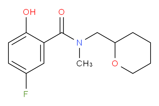 5-fluoro-2-hydroxy-N-methyl-N-((tetrahydro-2H-pyran-2-yl)methyl)benzamide
