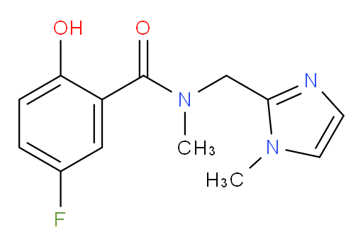 5-fluoro-2-hydroxy-N-methyl-N-((1-methyl-1H-imidazol-2-yl)methyl)benzamide