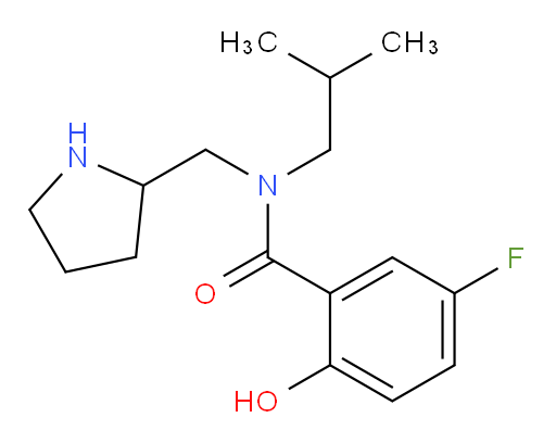5-fluoro-2-hydroxy-N-isobutyl-N-(pyrrolidin-2-ylmethyl)benzamide