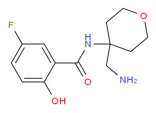 N-(4-(aminomethyl)tetrahydro-2H-pyran-4-yl)-5-fluoro-2-hydroxybenzamide