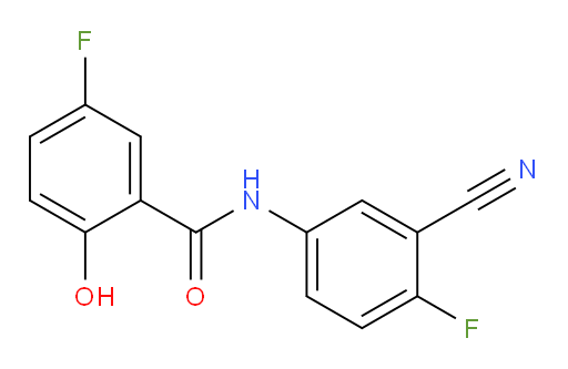 N-(3-cyano-4-fluorophenyl)-5-fluoro-2-hydroxybenzamide