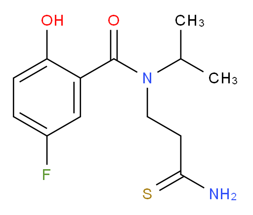 N-(3-amino-3-thioxopropyl)-5-fluoro-2-hydroxy-N-isopropylbenzamide