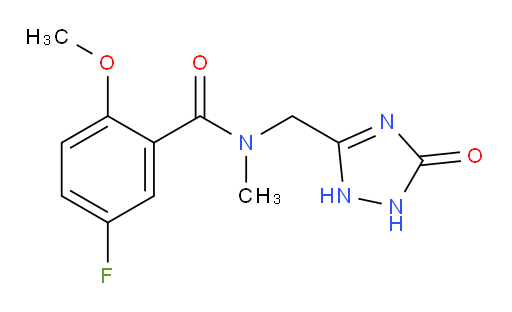 5-fluoro-2-methoxy-N-methyl-N-((5-oxo-2,5-dihydro-1H-1,2,4-triazol-3-yl)methyl)benzamide