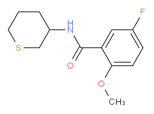 5-fluoro-2-methoxy-N-(tetrahydro-2H-thiopyran-3-yl)benzamide