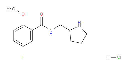 5-fluoro-2-methoxy-N-(pyrrolidin-2-ylmethyl)benzamide hydrochloride