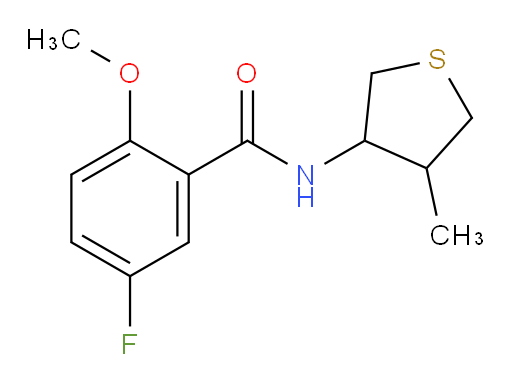 5-fluoro-2-methoxy-N-(4-methyltetrahydrothiophen-3-yl)benzamide