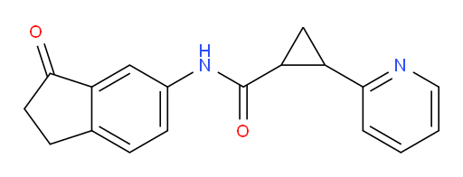 N-(3-oxo-2,3-dihydro-1H-inden-5-yl)-2-(pyridin-2-yl)cyclopropanecarboxamide