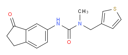 1-methyl-3-(3-oxo-2,3-dihydro-1H-inden-5-yl)-1-(thiophen-3-ylmethyl)urea