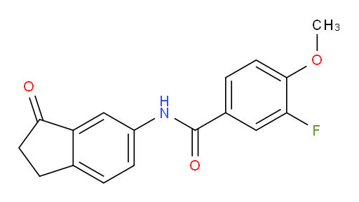 3-fluoro-4-methoxy-N-(3-oxo-2,3-dihydro-1H-inden-5-yl)benzamide