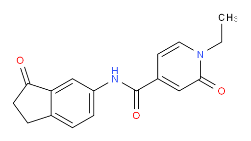 1-ethyl-2-oxo-N-(3-oxo-2,3-dihydro-1H-inden-5-yl)-1,2-dihydropyridine-4-carboxamide