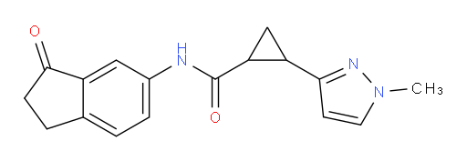 2-(1-methyl-1H-pyrazol-3-yl)-N-(3-oxo-2,3-dihydro-1H-inden-5-yl)cyclopropanecarboxamide