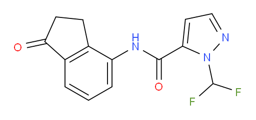 1-(difluoromethyl)-N-(1-oxo-2,3-dihydro-1H-inden-4-yl)-1H-pyrazole-5-carboxamide