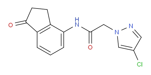 2-(4-chloro-1H-pyrazol-1-yl)-N-(1-oxo-2,3-dihydro-1H-inden-4-yl)acetamide
