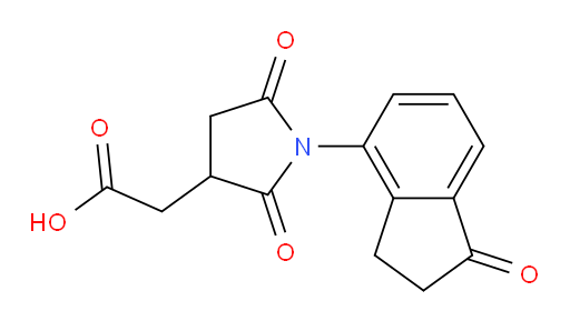 2-(2,5-dioxo-1-(1-oxo-2,3-dihydro-1H-inden-4-yl)pyrrolidin-3-yl)acetic acid