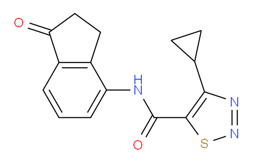4-cyclopropyl-N-(1-oxo-2,3-dihydro-1H-inden-4-yl)-1,2,3-thiadiazole-5-carboxamide