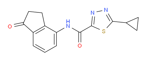 5-cyclopropyl-N-(1-oxo-2,3-dihydro-1H-inden-4-yl)-1,3,4-thiadiazole-2-carboxamide