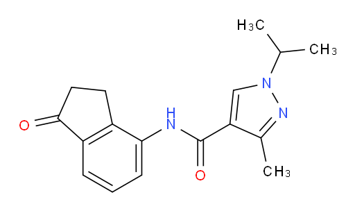 1-isopropyl-3-methyl-N-(1-oxo-2,3-dihydro-1H-inden-4-yl)-1H-pyrazole-4-carboxamide