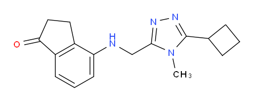 4-(((5-cyclobutyl-4-methyl-4H-1,2,4-triazol-3-yl)methyl)amino)-2,3-dihydro-1H-inden-1-one