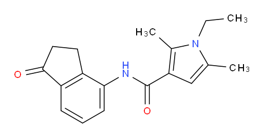 1-ethyl-2,5-dimethyl-N-(1-oxo-2,3-dihydro-1H-inden-4-yl)-1H-pyrrole-3-carboxamide