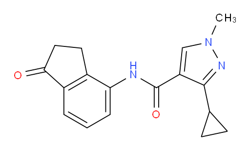 3-cyclopropyl-1-methyl-N-(1-oxo-2,3-dihydro-1H-inden-4-yl)-1H-pyrazole-4-carboxamide