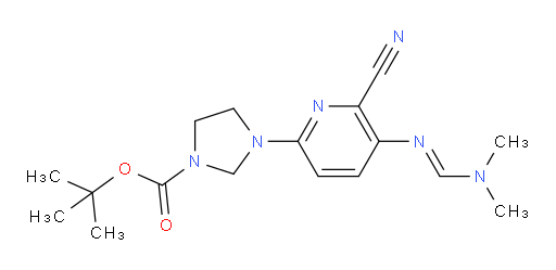 tert-butyl 3-(6-cyano-5-(((dimethylamino)methylene)amino)pyridin-2-yl)imidazolidine-1-carboxylate