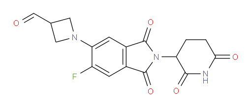1-(2-(2,6-dioxopiperidin-3-yl)-6-fluoro-1,3-dioxoisoindolin-5-yl)azetidine-3-carbaldehyde