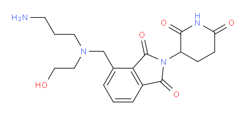 4-(((3-aminopropyl)(2-hydroxyethyl)amino)methyl)-2-(2,6-dioxopiperidin-3-yl)isoindoline-1,3-dione