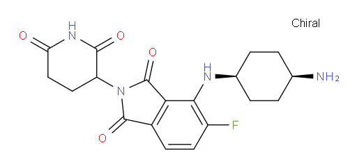 4-(((1s,4s)-4-aminocyclohexyl)amino)-2-(2,6-dioxopiperidin-3-yl)-5-fluoroisoindoline-1,3-dione