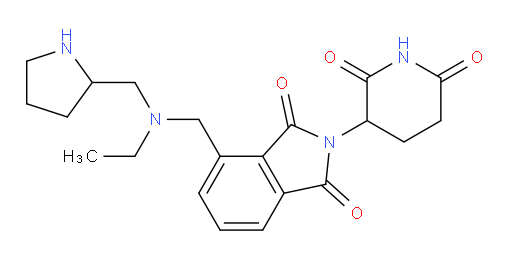 2-(2,6-dioxopiperidin-3-yl)-4-((ethyl(pyrrolidin-2-ylmethyl)amino)methyl)isoindoline-1,3-dione