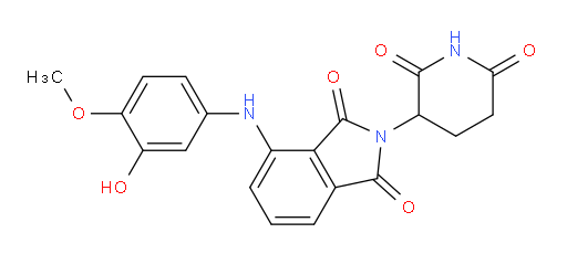 2-(2,6-dioxopiperidin-3-yl)-4-((3-hydroxy-4-methoxyphenyl)amino)isoindoline-1,3-dione