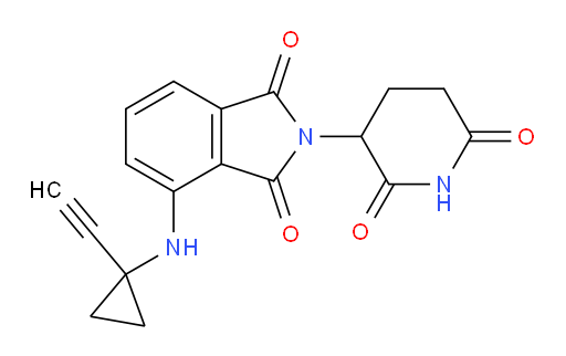2-(2,6-dioxopiperidin-3-yl)-4-((1-ethynylcyclopropyl)amino)isoindoline-1,3-dione