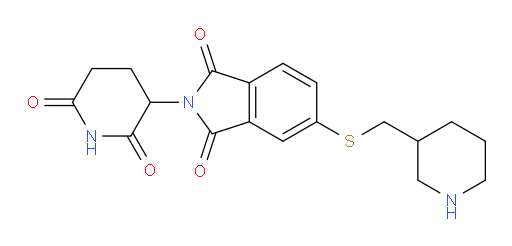 2-(2,6-dioxopiperidin-3-yl)-5-((piperidin-3-ylmethyl)thio)isoindoline-1,3-dione