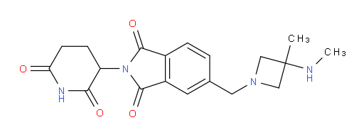 2-(2,6-dioxopiperidin-3-yl)-5-((3-methyl-3-(methylamino)azetidin-1-yl)methyl)isoindoline-1,3-dione