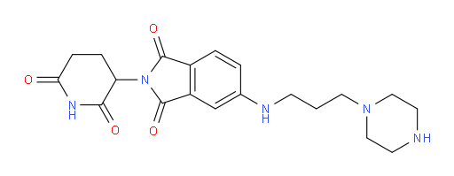 2-(2,6-dioxopiperidin-3-yl)-5-((3-(piperazin-1-yl)propyl)amino)isoindoline-1,3-dione