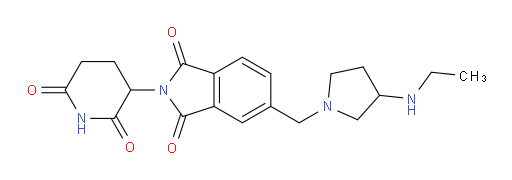 2-(2,6-dioxopiperidin-3-yl)-5-((3-(ethylamino)pyrrolidin-1-yl)methyl)isoindoline-1,3-dione