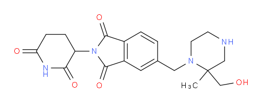 2-(2,6-dioxopiperidin-3-yl)-5-((2-(hydroxymethyl)-2-methylpiperazin-1-yl)methyl)isoindoline-1,3-dione