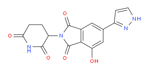 2-(2,6-dioxopiperidin-3-yl)-4-hydroxy-6-(1H-pyrazol-3-yl)isoindoline-1,3-dione