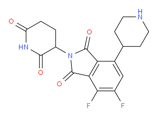 2-(2,6-dioxopiperidin-3-yl)-4,5-difluoro-7-(piperidin-4-yl)isoindoline-1,3-dione