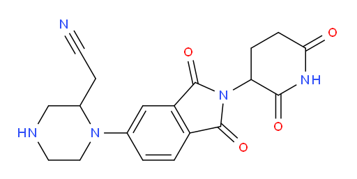 2-(1-(2-(2,6-dioxopiperidin-3-yl)-1,3-dioxoisoindolin-5-yl)piperazin-2-yl)acetonitrile