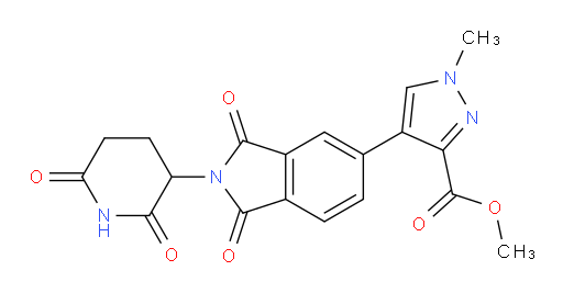 methyl 4-(2-(2,6-dioxopiperidin-3-yl)-1,3-dioxoisoindolin-5-yl)-1-methyl-1H-pyrazole-3-carboxylate