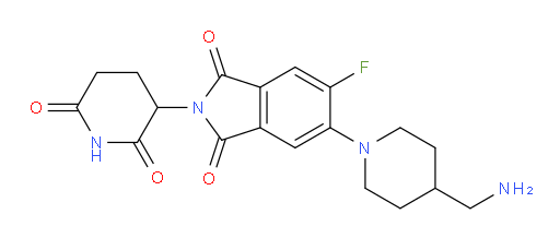 5-(4-(aminomethyl)piperidin-1-yl)-2-(2,6-dioxopiperidin-3-yl)-6-fluoroisoindoline-1,3-dione